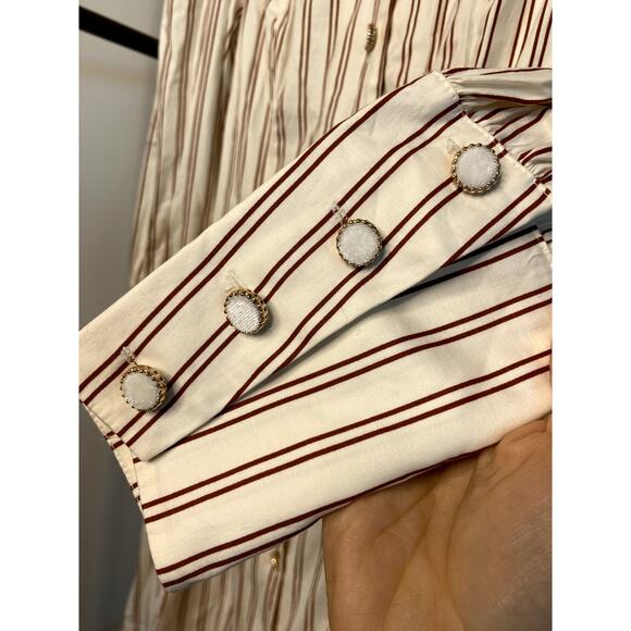 Reformation Halia Midi Dress in August Stripe size 4 - Picture 6 of 8